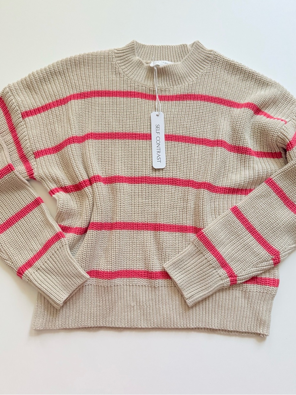 Self Contrast Women’s Striped Sweater size S Small NWT